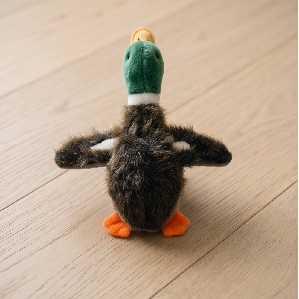 Ruffin It Woodlands Mallard Duck Squeaky Plush Dog Toy Realistic Wildlife NEW